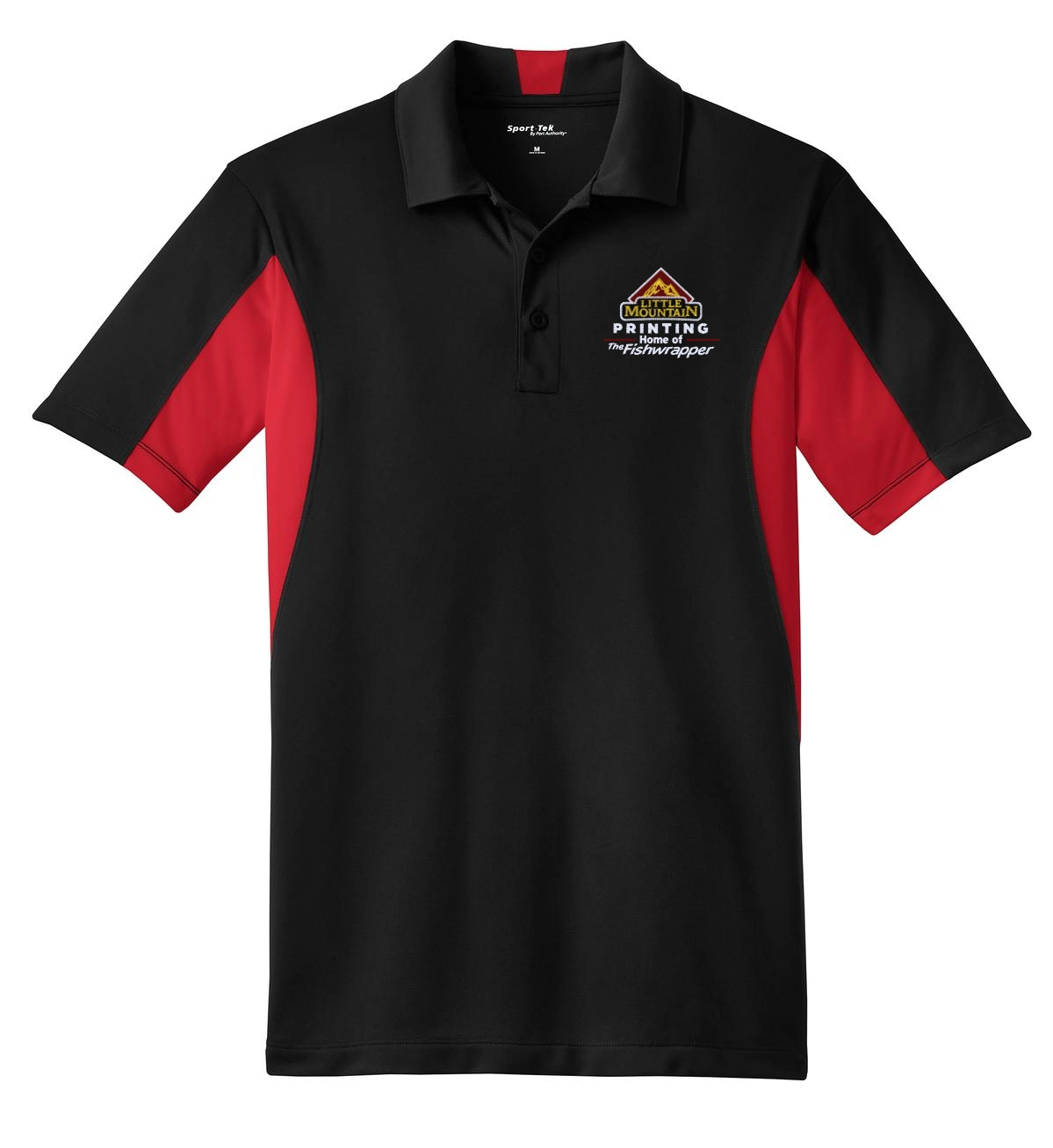 Variant Image for ST655 - Sport-Tek® Side Blocked Micropique Sport-Wick® Polo - LMP - 3 Color - Maroon,White,Gold - Website Little Mountain Printing