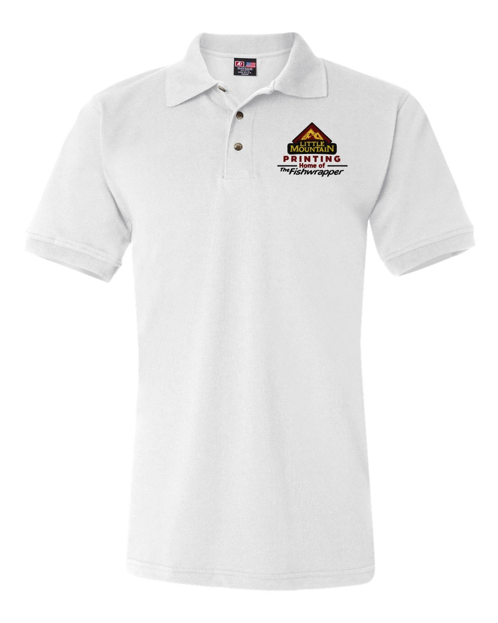 Variant Image for 1000 - Bayside USA-Made Polo - LMP - 3 Color - Maroon,Black,Gold - Website Little Mountain Printing